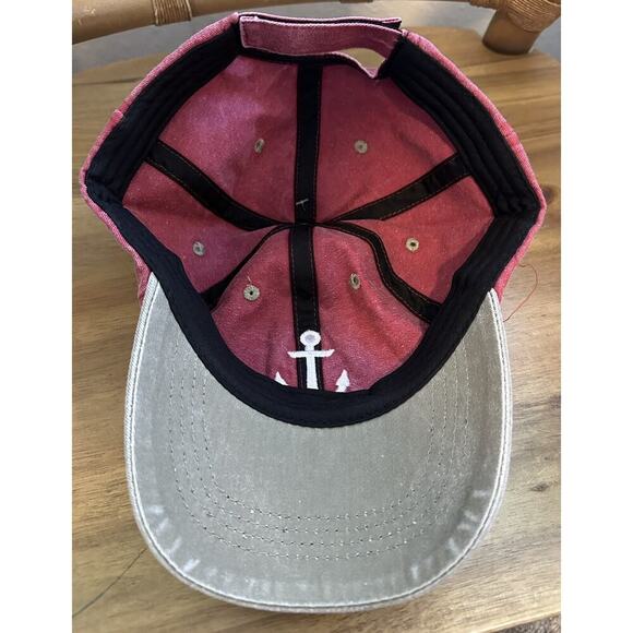 🌟 Red and Gray with white anchor new with tags mens adjustable baseball hat cap - Picture 4 of 4